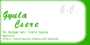 gyula csere business card